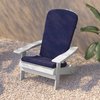 Flash Furniture White Folding Adirondack Chairs-Blue Cushions, 2PK 2-JJ-C14505-CSNBL-WH-GG